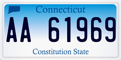 CT license plate AA61969