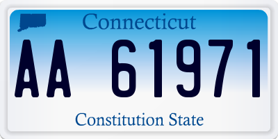 CT license plate AA61971