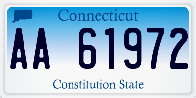 CT license plate AA61972