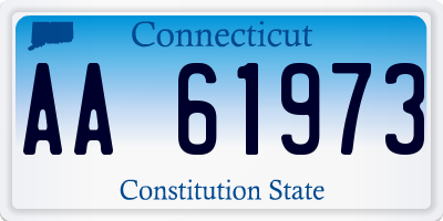 CT license plate AA61973