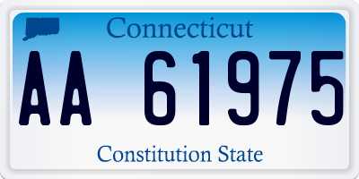 CT license plate AA61975