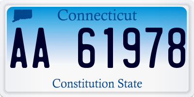 CT license plate AA61978