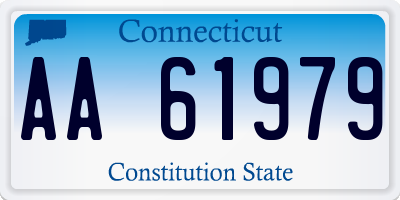 CT license plate AA61979