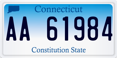 CT license plate AA61984