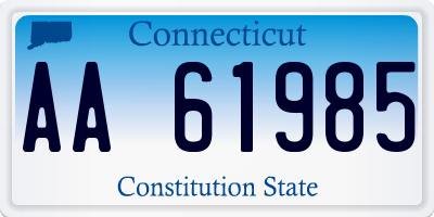 CT license plate AA61985