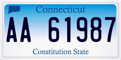 CT license plate AA61987