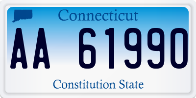 CT license plate AA61990