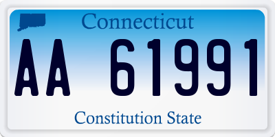 CT license plate AA61991