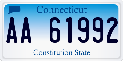 CT license plate AA61992