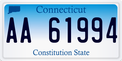 CT license plate AA61994