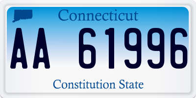 CT license plate AA61996