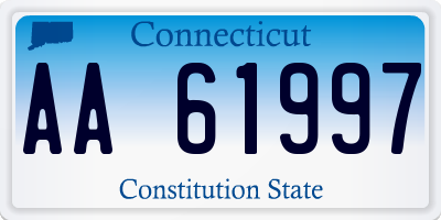 CT license plate AA61997