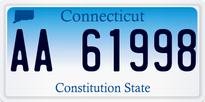 CT license plate AA61998