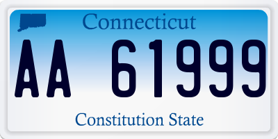 CT license plate AA61999