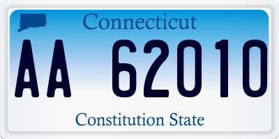 CT license plate AA62010