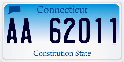 CT license plate AA62011