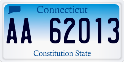 CT license plate AA62013