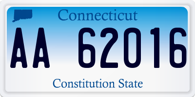 CT license plate AA62016