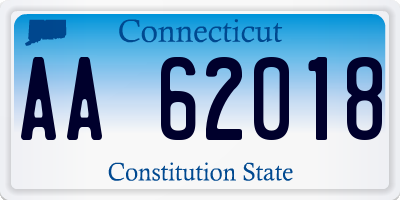 CT license plate AA62018