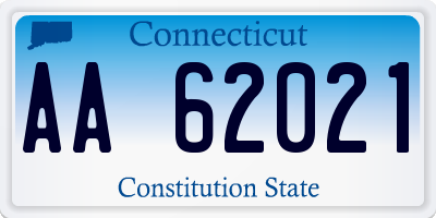 CT license plate AA62021