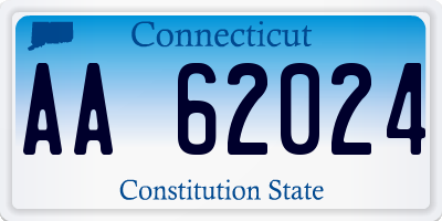 CT license plate AA62024