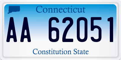 CT license plate AA62051