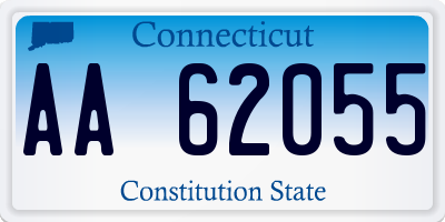 CT license plate AA62055