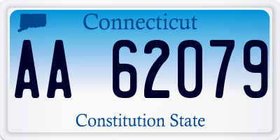 CT license plate AA62079