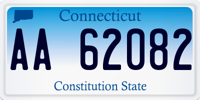 CT license plate AA62082