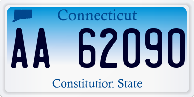 CT license plate AA62090