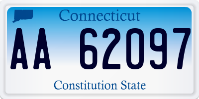 CT license plate AA62097