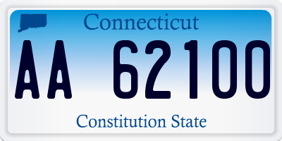 CT license plate AA62100