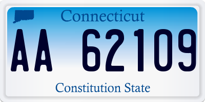 CT license plate AA62109