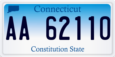 CT license plate AA62110