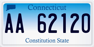 CT license plate AA62120
