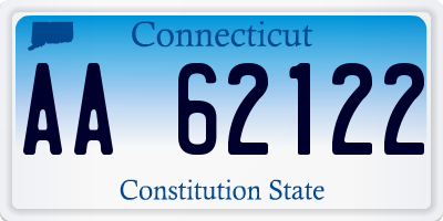 CT license plate AA62122