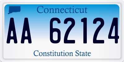 CT license plate AA62124