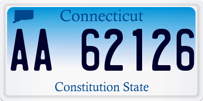 CT license plate AA62126