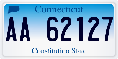 CT license plate AA62127