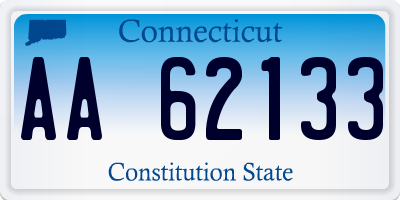 CT license plate AA62133