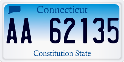 CT license plate AA62135