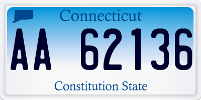 CT license plate AA62136