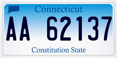 CT license plate AA62137