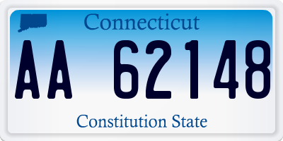 CT license plate AA62148