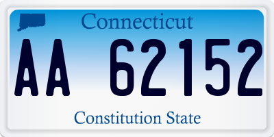 CT license plate AA62152