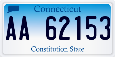 CT license plate AA62153