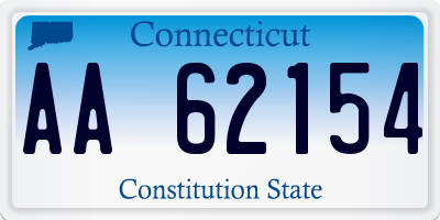 CT license plate AA62154