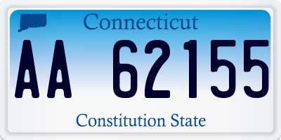 CT license plate AA62155