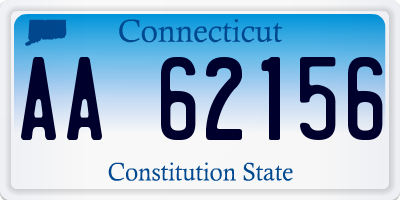 CT license plate AA62156