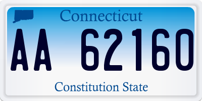 CT license plate AA62160